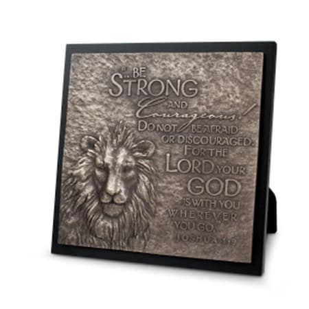 0 Plaque-Moments Of Faith - Lion Sculpture - No. 11710